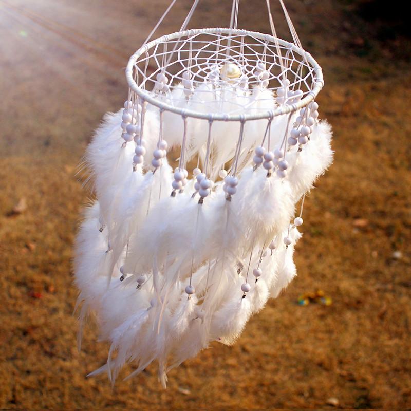Feather Chandelier style Dreamcatcher Wind Chimes & Hanging Decorations Jennifer's treasures 