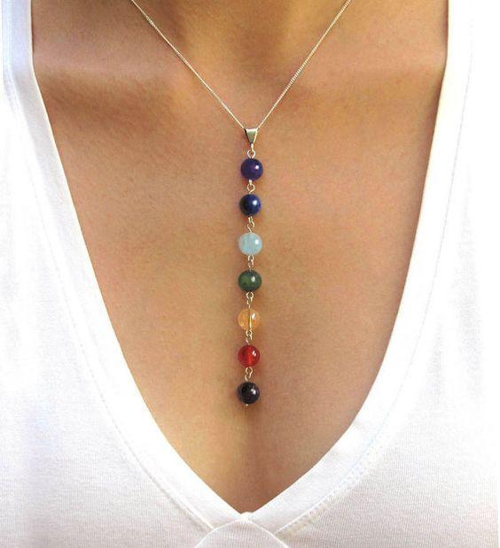 7 Chakra Gem Stone Necklace Chakra zenshopworld