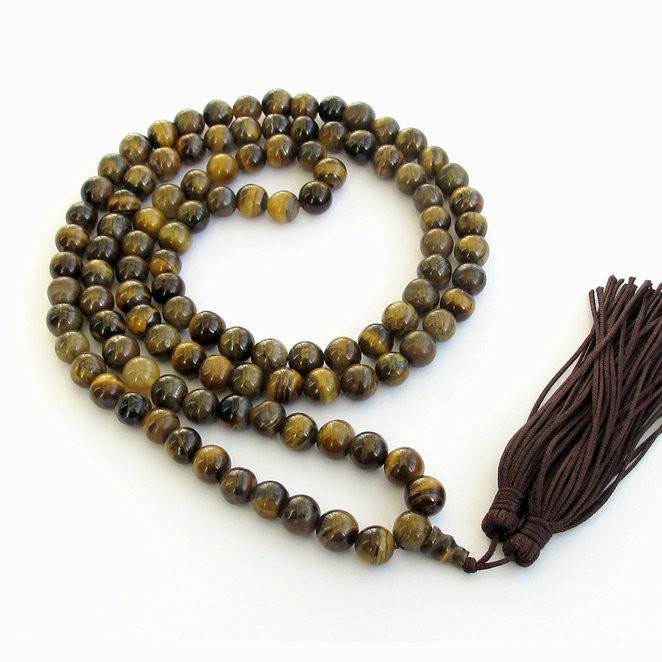 Natural Tiger Eye Mala 108 Charm Bracelets he2014