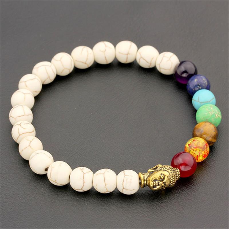 Healing 7 Chakra Obsidian Volcanic Stone Strand Bracelets zenshopworld