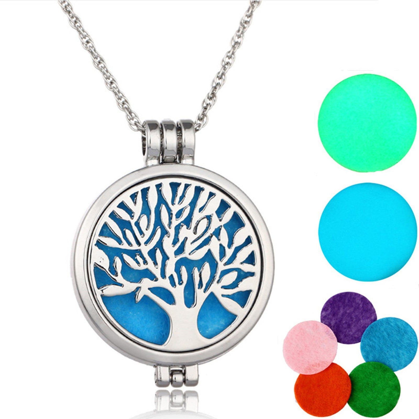 Tree of Life Pendant Oil Diffuser Pendant Necklaces There