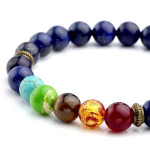 Lapis Lazuli Stone 7 Chakra Bracelet Strand Bracelets Ayliss Official Store 