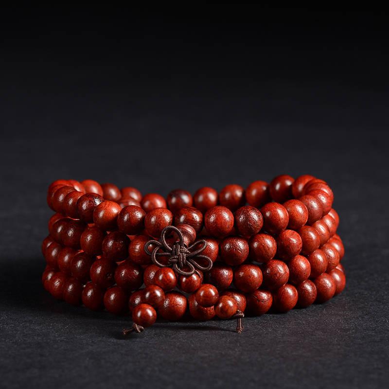 Natural Red Rosewood Mala Beads Himalayan Treasures (Wechat:13886067764) 6mm 