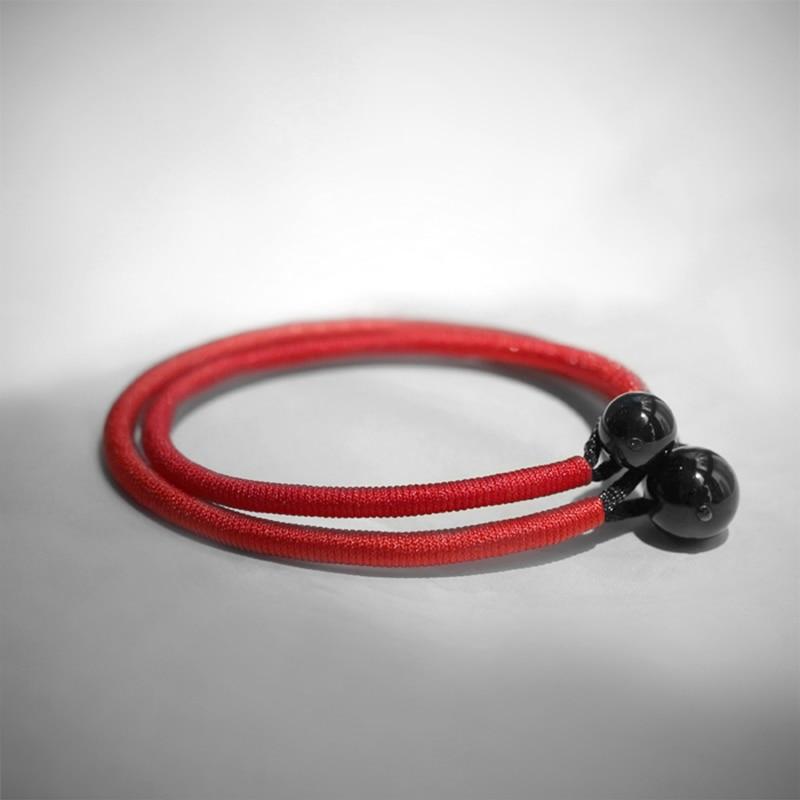 Braided Lucky Knots With Black Obsidian Bracelet Reikinn Store