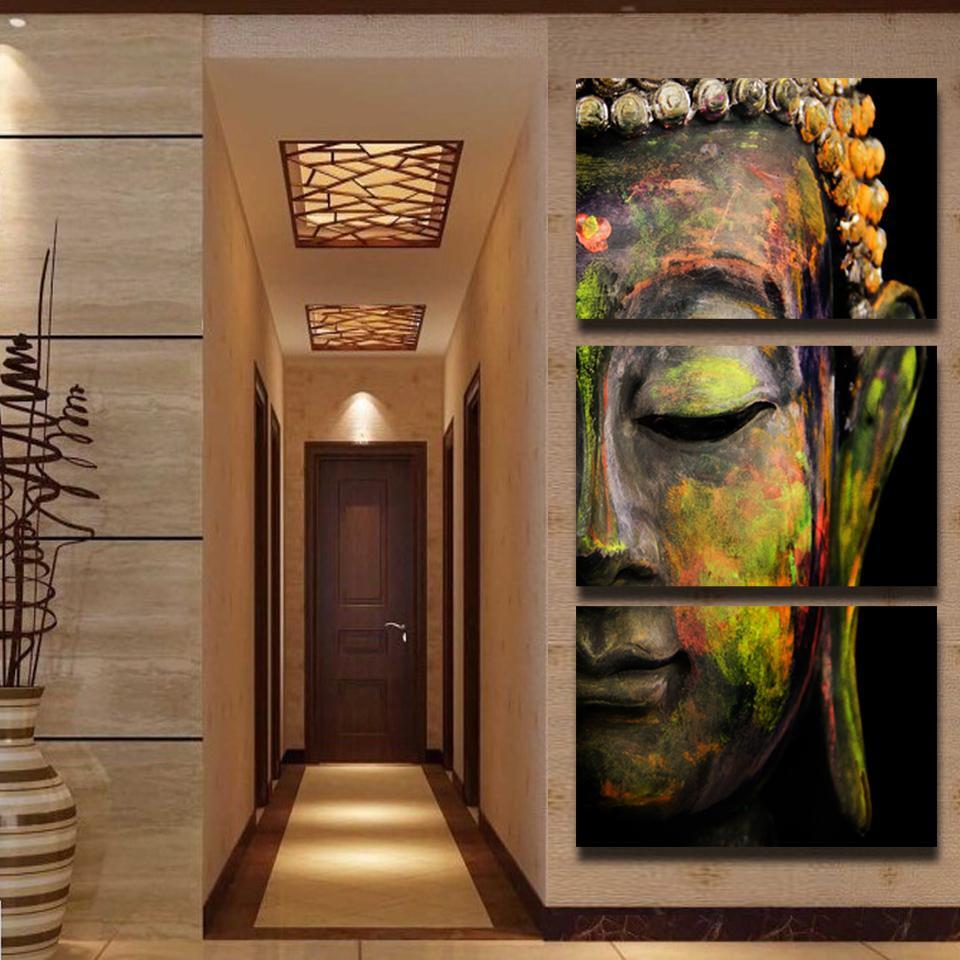 Feng Shui Buddha Painting Painting & Calligraphy zenshopworld 35x50cmx3pcs With Frame