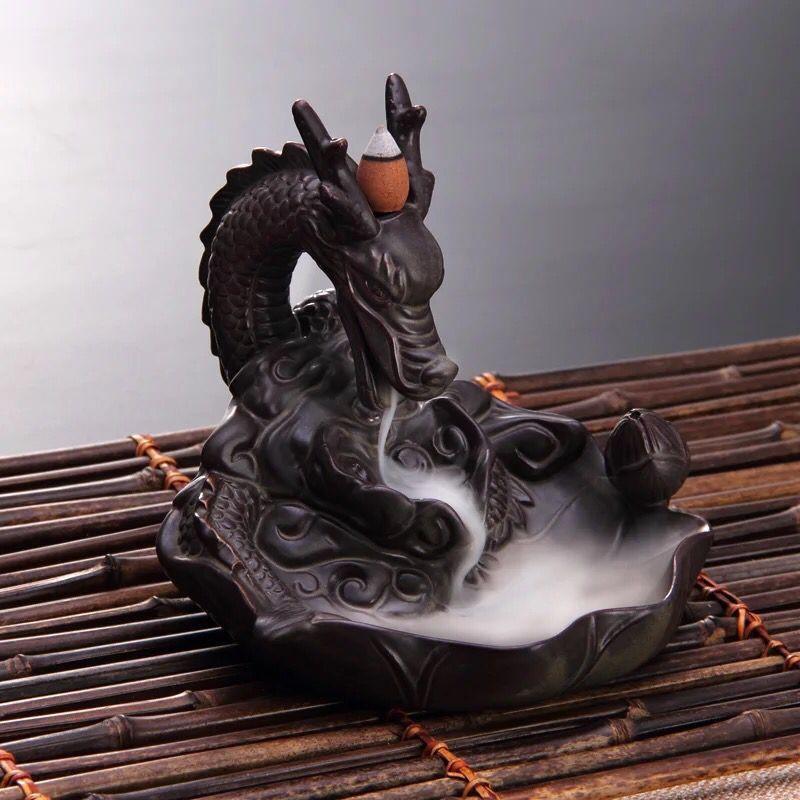 Ceramic Dragon Incense Burner Incense & Incense Burners fulgurous store