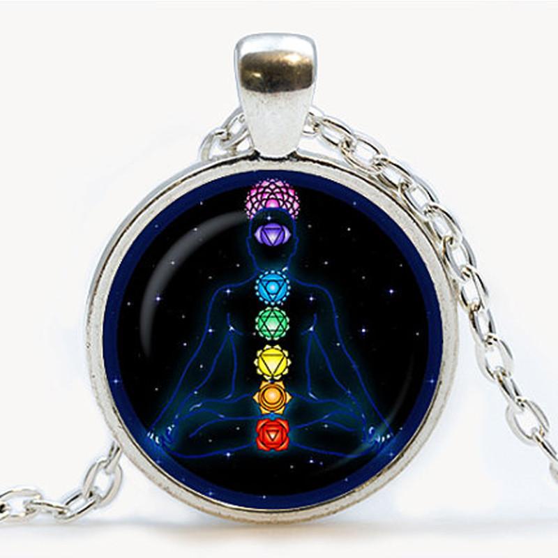 Chakra Symbols Pendant Pendant Necklaces Eshuo Jewelry Store