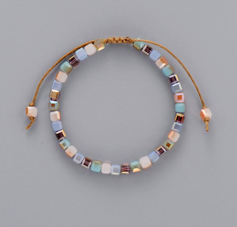 Hand Made Natural Crystal Bead Friendship Bracelet SUKI FASHION JEWELRY