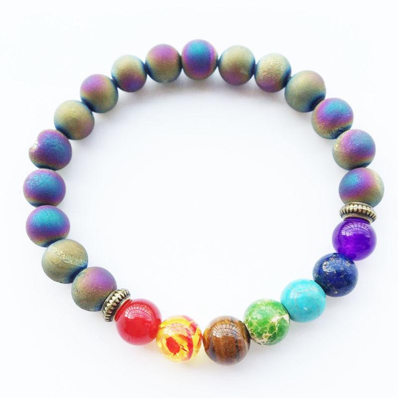 Colorful Rainbow Chakra Bracelet JINJIAHUI FOREIGN TRADE CO.,LTD