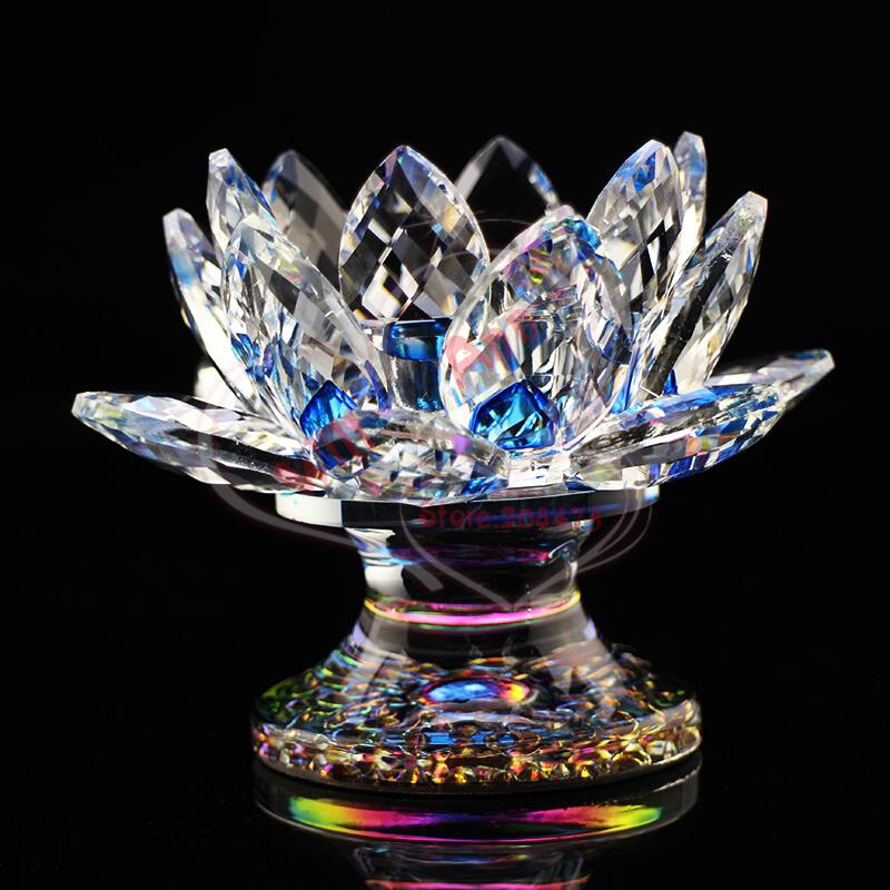 Feng Shui Crystal Lotus Candle Holder Candle Holders Will&Ann Crystal Craft