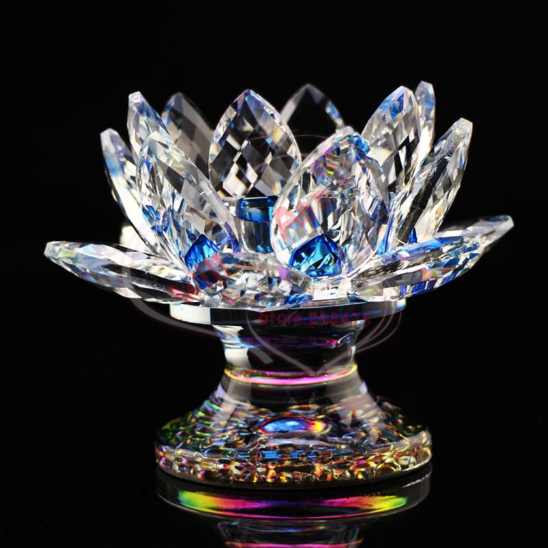 Feng Shui Crystal Lotus Candle Holder Candle Holders Will&Ann Crystal Craft 