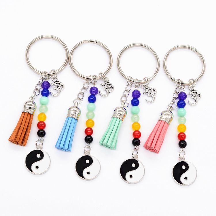 7 Chakra Yin & Yang Keychain Key Chains DIEZI Store