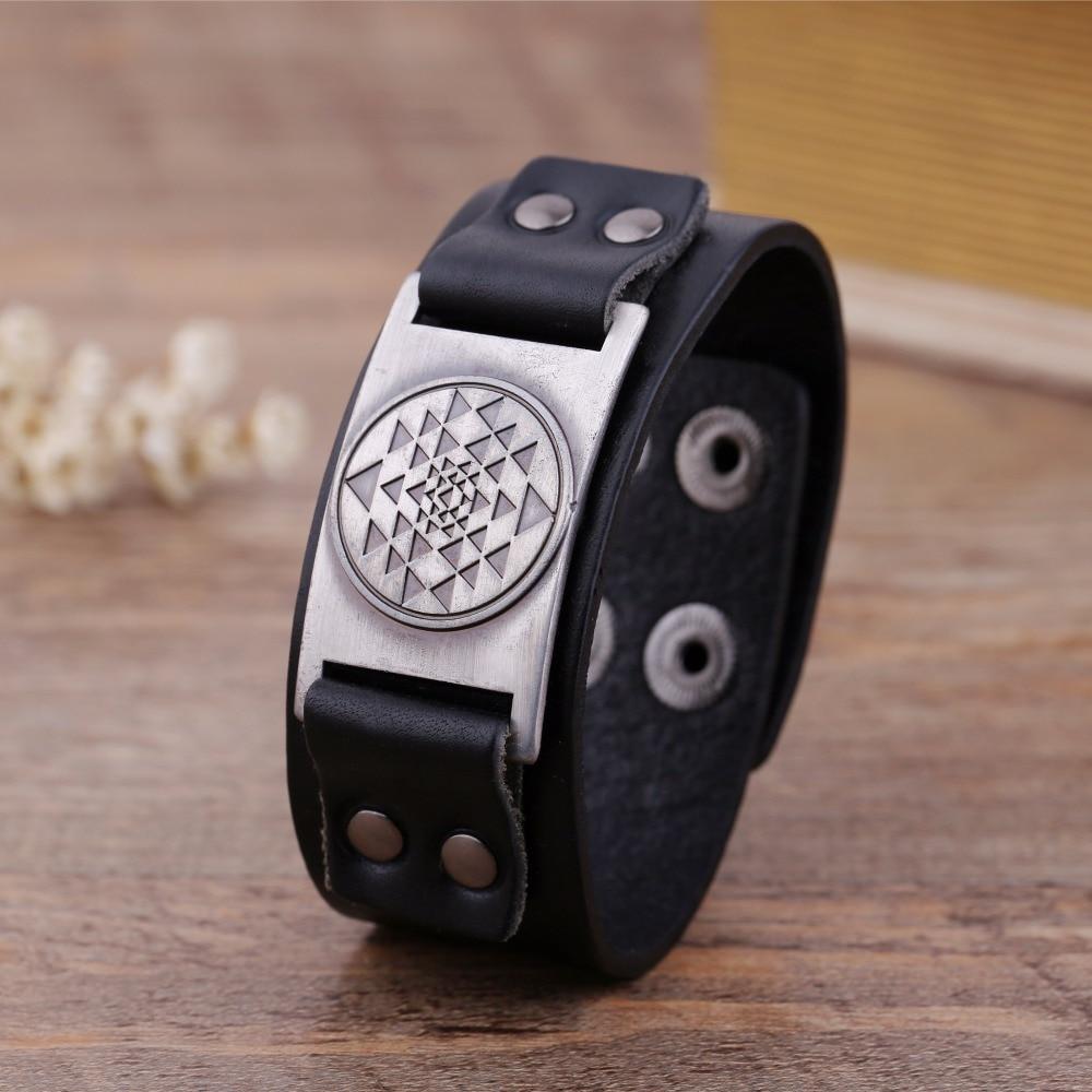 Sri Yantra Leather Bracelet Dawapara Official Store