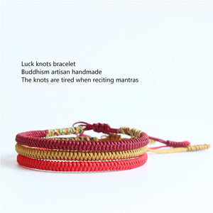 Tibetan Buddhist Knots Lucky Rope Bracelets Balance Set Chain & Link Bracelets Eastisan Store 