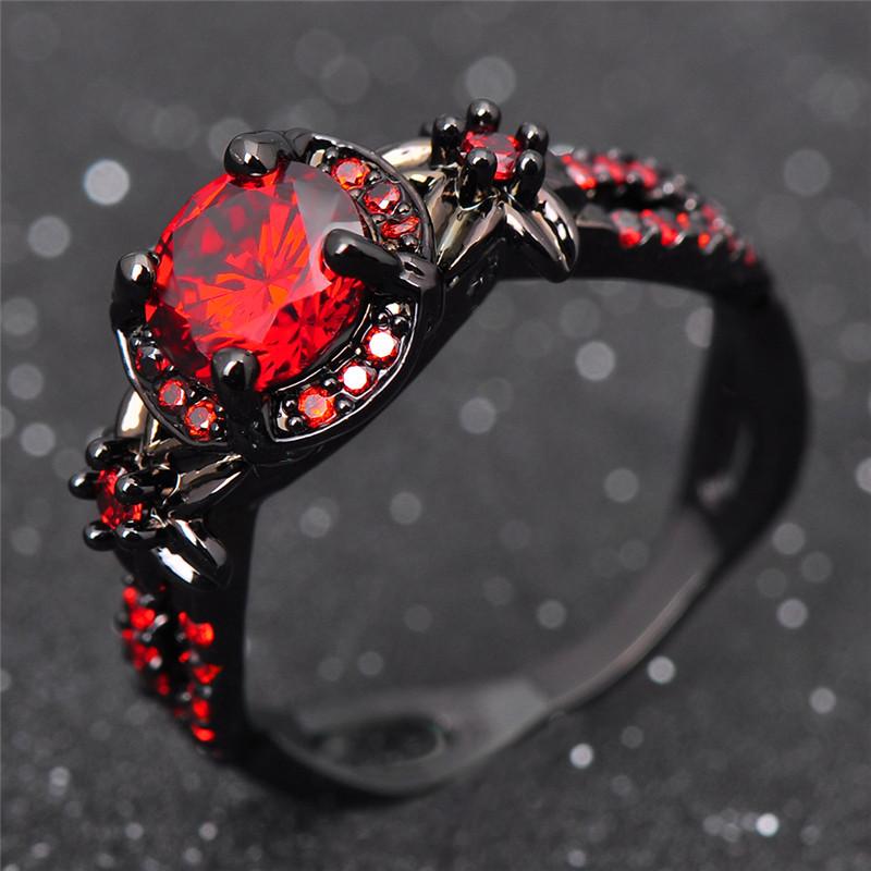 Red Fire Garnet Ruby Ring Rings Smile^-^Shopping 10