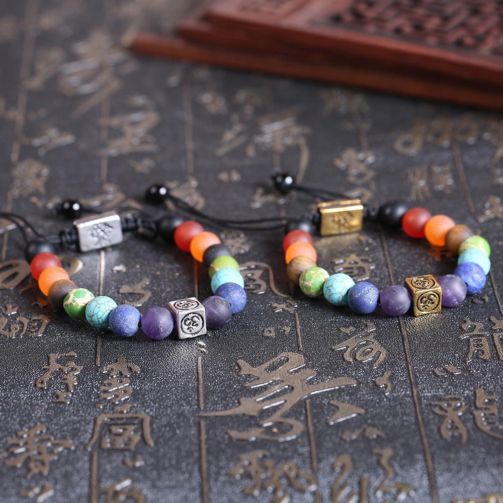 Handmade 7 Chakra Tree of Life and Om Charm Bracelet Charm Bracelets TERRECE Store 2 Piece Set
