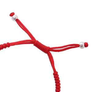 Lucky Red Rope Silver Bell Bracelet Strand Bracelets LKO Official Store 