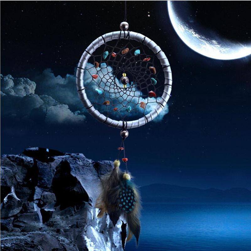 Indian Style Dream Catcher with Feather Pendant Wind Chimes & Hanging Decorations HC Arts&Crafts Store