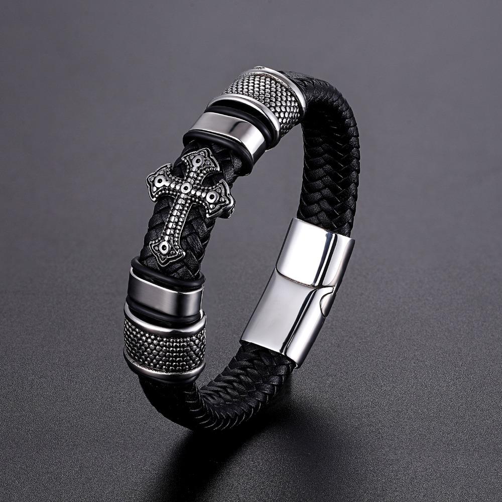 Handmade Stainless Steel Cross Bracelet LKO Official Store