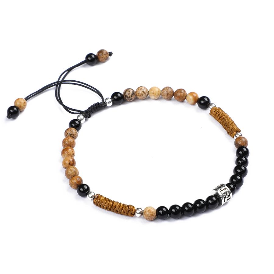 Natural Onyx Black Obsidian Minimalist Bracelet Home Reikinn Store