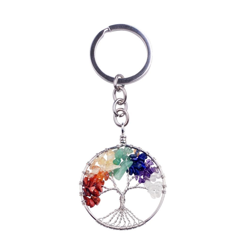 7 Chakra Tree of Life Keychain Key Chains joyagift Store