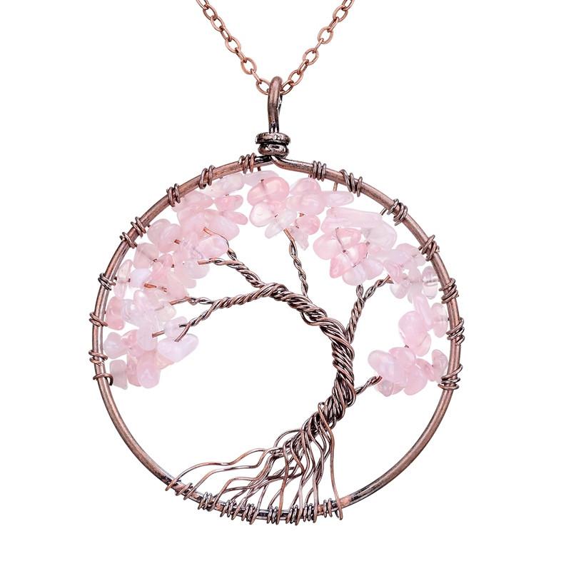 7 Chakra Tree Of Life Pendant Necklace Pendant Necklaces sedmart Official Store