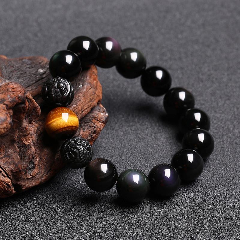 Natural Obsidian Brave Carving Bracelet JINJIAHUI FOREIGN TRADE CO.,LTD