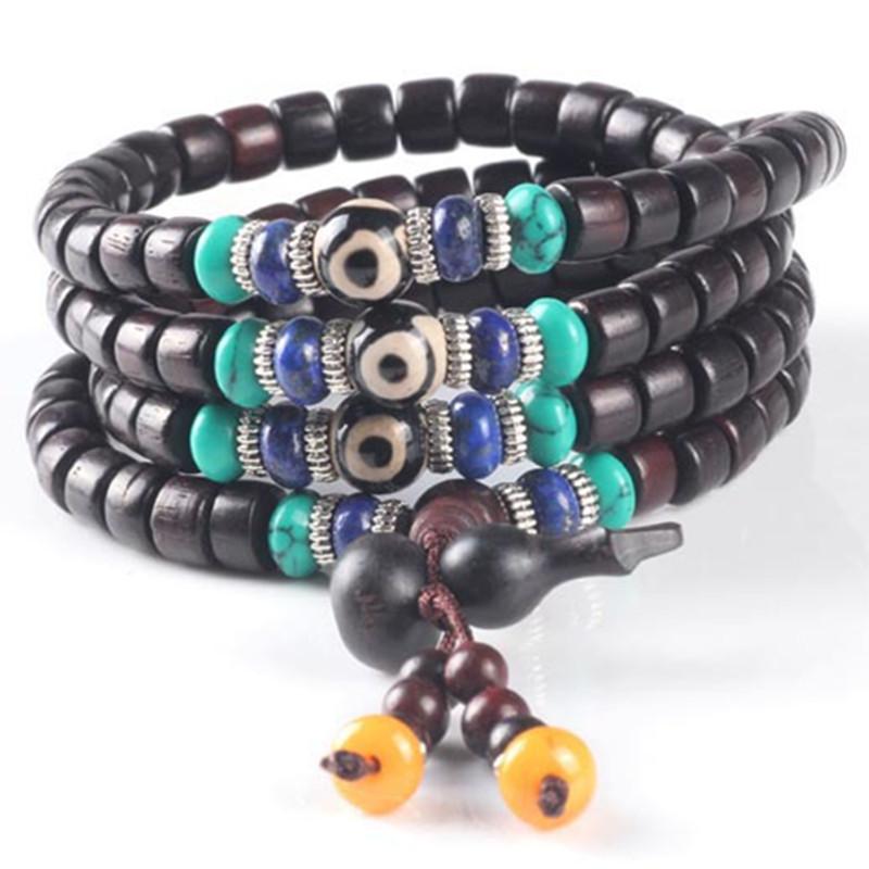 108 Natural Sandalwood Meditation Mala Strand Bracelets UBEAUTY Trendy Store