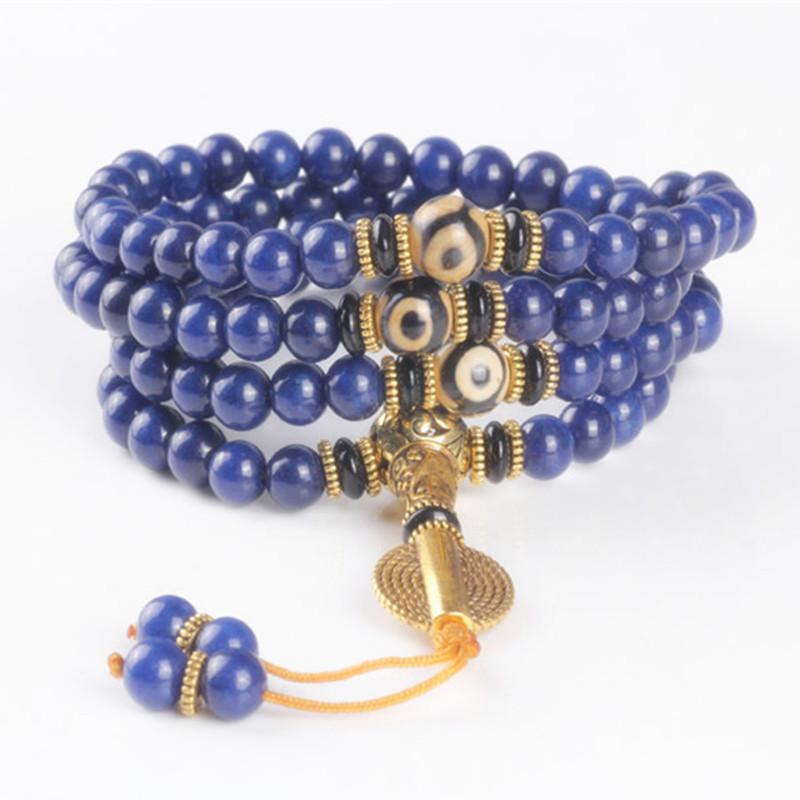 108 Lapis Lazuli Mala Charm Bracelets UBEAUTY Trendy Store