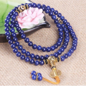 108 Lapis Lazuli Mala Charm Bracelets UBEAUTY Trendy Store 