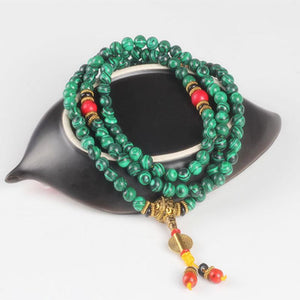 108 Malachite Stone Beads Mala Strand Bracelets UBEAUTY Trendy Store 