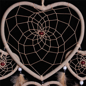 Handmade 5 Circles Love Heart Dream Catcher Wind Chimes & Hanging Decorations Common Truth 