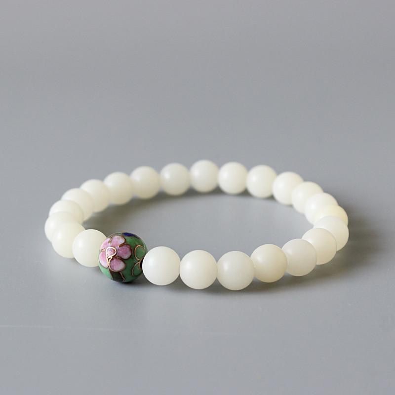 Bodhi Seed Beads Chinese Cloisonne Bracelet Strand Bracelets Eastisan Store 15-16cm