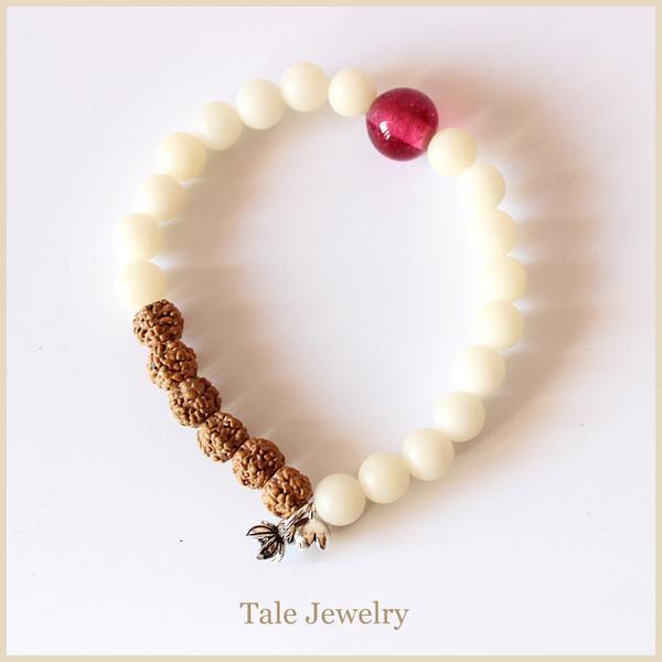 Bodhi and Rudraksha Seed Balancing and Meditation Bracelet Charm Bracelets Eastisan Store Wrist size 15cm