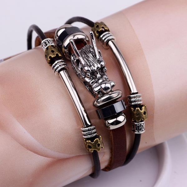Vintage Tibetan Style Dragon Bracelet Charm Bracelets zenshopworld