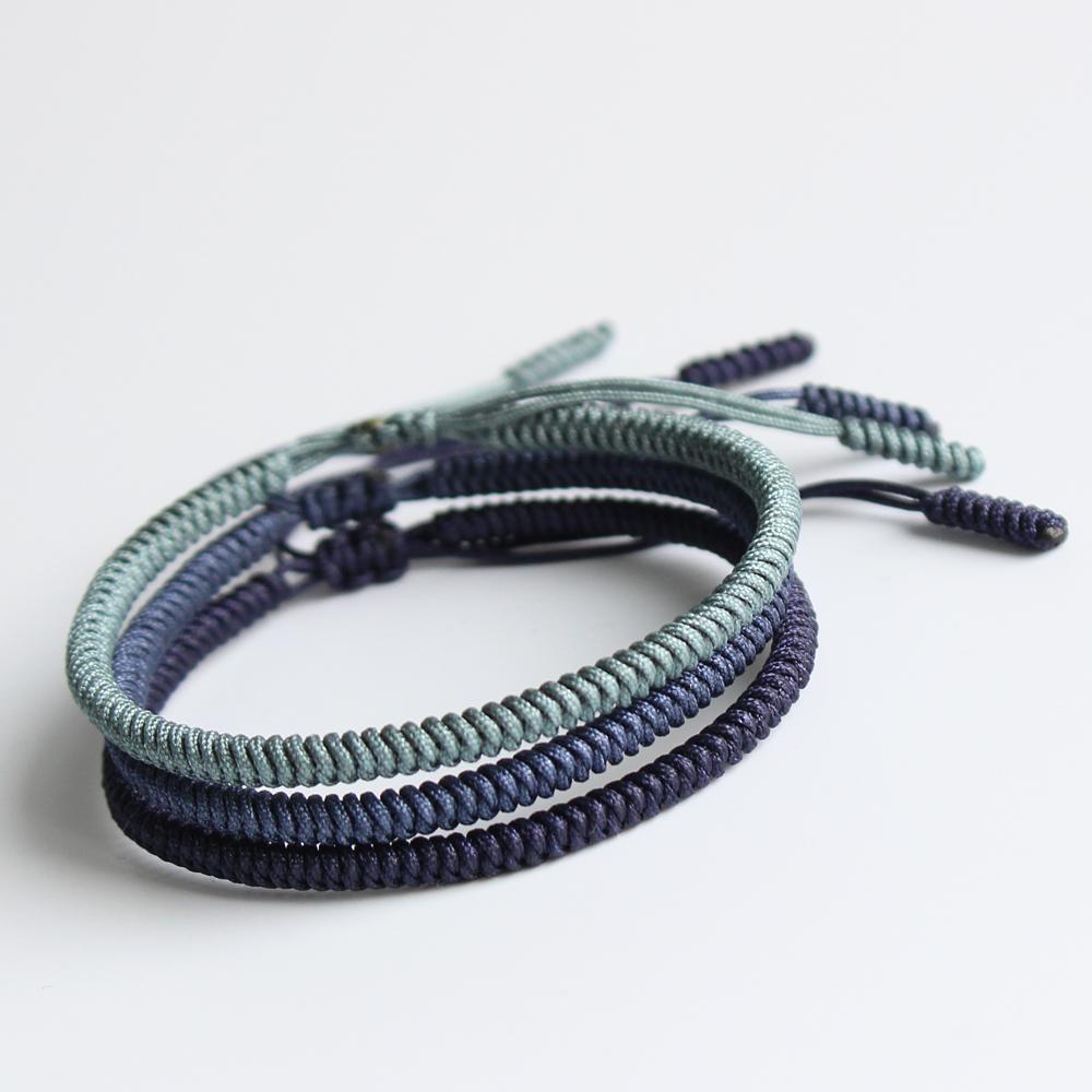 Tibetan Buddhist Lucky Knots Rope Bracelet Loyalty Set Eastisan Store Three Color Bundle