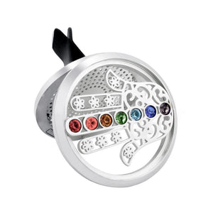 7 Chakra Hand of Fatima Car Diffuser Pendants Vicky-Home Jewelry Factory Wholesale Store 