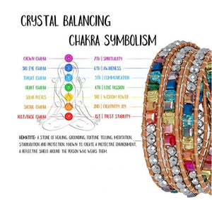 7 Chakra Balancing Natural Stone Wrap Bracelet YGLINE Store 