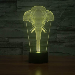Limited Edition 3D Hologram Elephant LED Lamp zenshopworld 