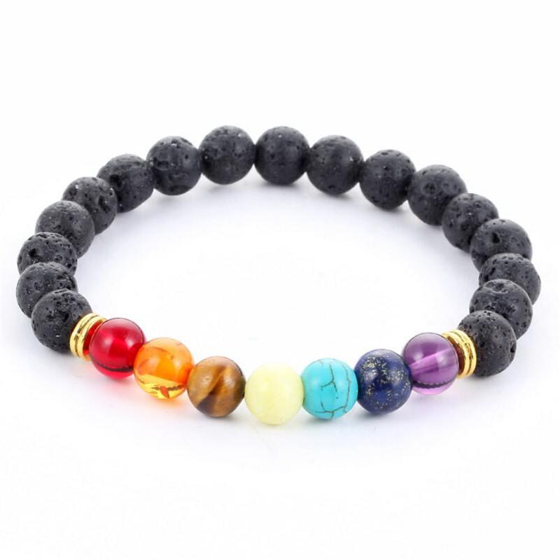 Lava Stone 7 Chakra Healing Bracelet DirectDigitalDeals