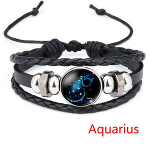 12 Constellation Handmade Bracelet Charm Bracelets LKO Official Store Aquarius 