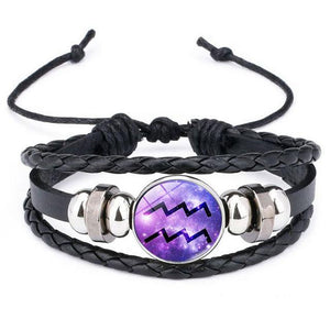 12 Constellation Hand Crafted Bracelets Charm Bracelets HOBBORN Factory Store Aquarius 