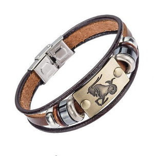 12 Constellation Leather Multi layer Bracelets Charm Bracelets Xinyao Official Store CAPRICORN 