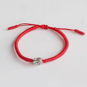 Multi Color Buddha Handmade Knots Lucky Knots Rope Bracelet JINJIAHUI FOREIGN TRADE CO.,LTD Red 