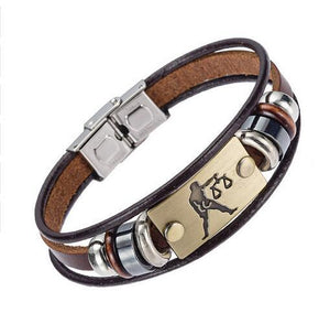 12 Constellation Leather Multi layer Bracelets Charm Bracelets Xinyao Official Store LIBRA 