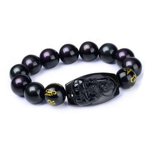 10MM Natural Black Obsidian Buddha Bracelet Beads JINJIAHUI FOREIGN TRADE CO.,LTD 8 