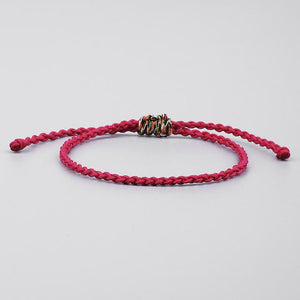 Handmade Lucky Knot Bracelets Love and Friendship Modeschmuck Store Dark red 