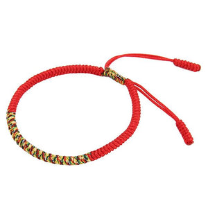 Handmade Tibetan Lucky Knots Bracelets Aura Set Modeschmuck Store Red 