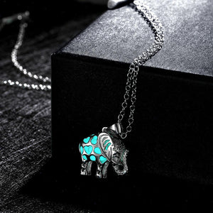 Glow Elephant Necklace Necklace New Seasons Milky Way Jewelry Turquoise 