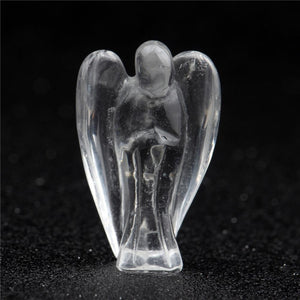 Natural Stone Carved Angel Healing Crystal Figurines & Miniatures YWG Store 